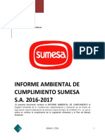 Informe Ambiental de Cumplimiento Sumesa S.A