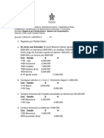 Taller Contabilidad Registros Por Partida Doble y Balance de Comprobacion - CAROLYN HERRERA