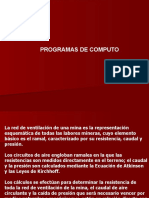 Programas de Cómputo de Ventilación