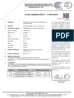 Certificado de Calibracion