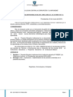 Proyecto Educativo Institucional PEI de La I.E. Luis Valderrama Cisneros, Provincia de Sánchez Carrión