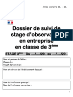 Dossier de Preparation Stage 3eme