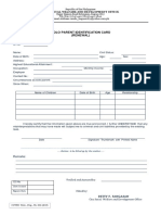 Solo Parent Application Form - Renewal