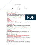 Fluids Review Answers