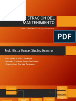 Administracion Del Mantenimiento Unidad 4 Mapa Mental