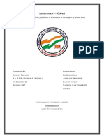 Assignmenttowards The Fulfillment of Assessment in The Subject of Health Law