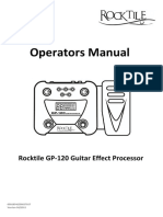 Operators Manual: Rocktile GP-120 Guitar Effect Processor