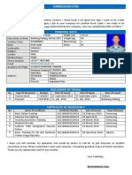 CV - Muhammad Fazli - Deck Cadet Training