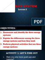 Energy System: Lesson 2