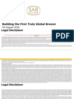 Building The First Truly Global Brewer: Legal Disclaimer