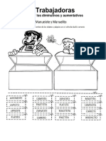 Dimuntivo - Aumentativo Ficha