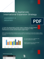 Arcelik Home Appliances: International Expansion Strategy: Assignment-8 GROUP-B05