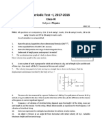 Periodic Test - I, 2017-2018: Class-XI