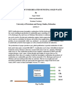 Gasification of Unsegregated Municipal Solid Waste by