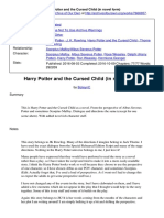 This is Harry Potter and the Cursed Child as a novel. From the perspective of Albus Severus Potter and sometimes Scorpius Malfoy. Dialogue and directions the same (except for one scene ahem). With added novel-ish character stuff. Notes This story belongs to JK Rowling. Many of the directions I imagine belong to Jack Thorne. I have used the exact dialogue from the Special Rehearsal Edition Script and many of the stage directions. Nothing in the Harry Potter universe belongs to me, I just love it! Many people have expressed that they would have preferred to read the story as a novel rather than a play, so I have taken the script and tried to make it into a more easily-readable story. I think the Harry Potter books work so well because they choose to use the perspective of one character, so I have chosen Albus as our POV character, and sometimes Scorpius. (Edit: Actually forget that, I've used a load of perspectives. As I went on I had to change this so expect the adults to get some persp