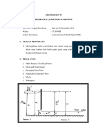 EKSPERIMEN 4. Hidraulic Jump Dibawah Pintu