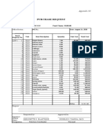 Purchase Request: Entity Name: SANTO NI Ńo E/S