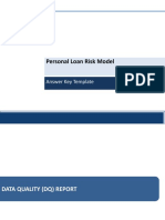 Personal Loan Risk Model: Answer Key Template