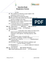 Question Bank Respiratory System