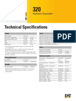 CAT 320 Specs