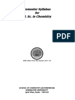 Semester Syllabus For M. Sc. in Chemistry: School of Chemistry (Autonomous