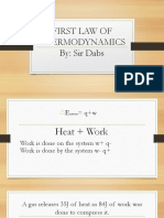 First Law of Thermodynamics