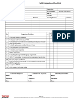 Field Inspection Checklist