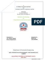 Bachelor of Technology in Department of Mechanical Engineering