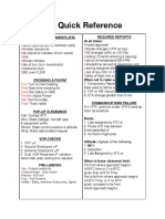 IFR Quick Reference: Required Instruments (Ifr) Required Reports at All Times