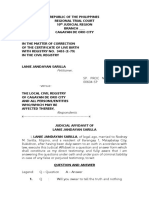 Judicial Affidavit Lanie Sarilla