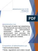 Administrative Law in The Philippines: By: Ronald P. Trigueros