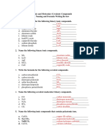 Naming and Writing Formulas Review - Key