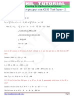 Class 10 Arithmetic Progression Cbse Test Paper-2