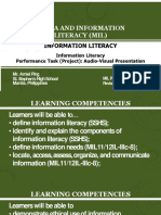 Media and Information Literacy (Mil)