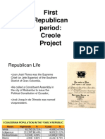 First Republican Period: Creole Project