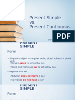 Present Simple Vs Continuous DC