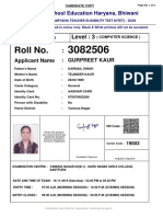 AdmitCard Candidate PDF