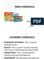 Cleaning Chemicals: Prepared By: MGM