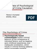 An Overview of Psychological Theories of Crime Causation: Fleriza S Sumabat RPSMD, Pro2