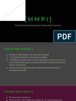 (MMPI) : The Minnesota Multiphasic Personality Inventory