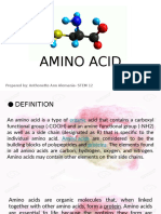 Amino Acid: Prepared By: Anthonette Ann Alemania-STEM 12