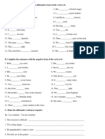 A. Complete The Sentences With The Affirmative Form of The Verb To Be