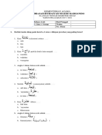 Soal Bahasa Arab Mi Kelas 1