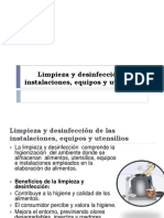 Limpieza y Desinfeccion de Instalaciones y Equipos