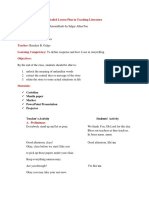 Detailed Lesson Plan in Teaching Literature Topic / Title: Grade Level: Time Allotment: Teacher: Learning Competency: Objectives