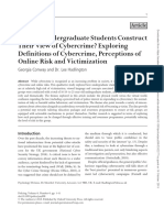 How Do Undergraduate Students Construct Their View of Cybercrime? Exploring Definitions of Cybercrime, Perceptions of Online Risk and Victimization