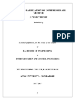 Design and Fabrication of Compressed Air Vehicle: A Project Report