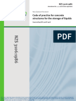 Code of Practice For Concrete Structures For The Storage of Líquids NZS 3106-1986