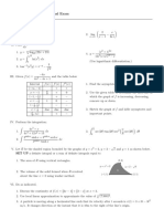 Mathematics 21 Sample Final Exam