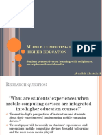 Obile Computing Devices in Higher Education: Student Perspectives On Learning With Cellphones, Smartphones & Social Media